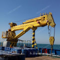 OUCO CUSTUST 4T30M HYDRAULIC TERESCOPIC MARINE CRANE, Large Ship Crane Operation stable